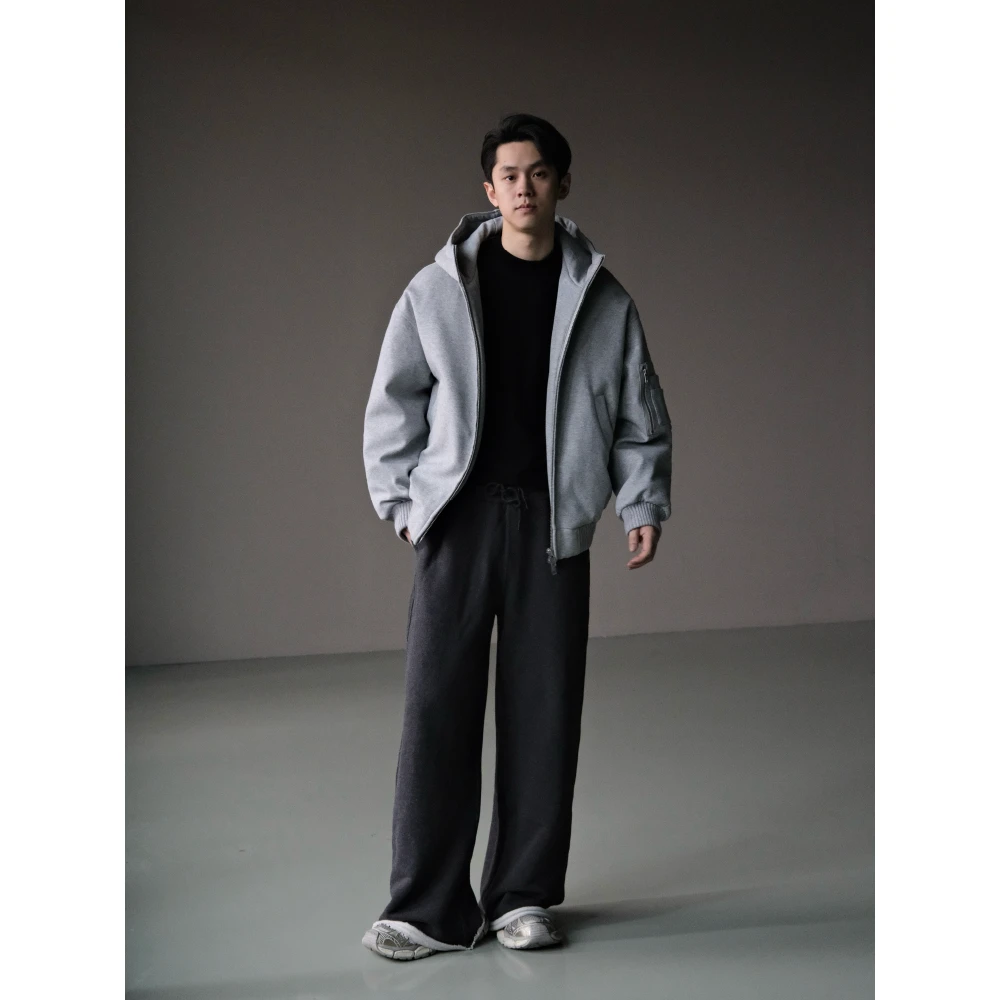 DUPU 秋冬新款重磅卫衣针织面料廓形感鸭绒立体连帽羽绒休闲服