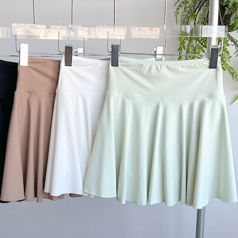 瑜伽裙女运动半身裙大码白色舒适时尚女士夏季外穿春夏