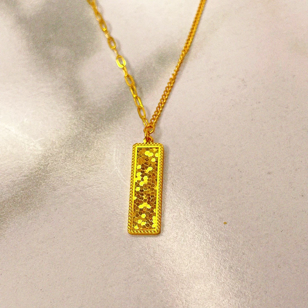 Chow Tai Seng/周大生足金套链公主请发财爆闪AB链时尚精致按克重