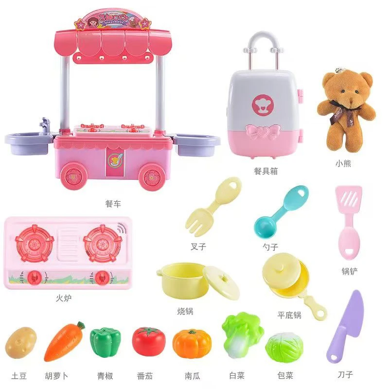 盒装过家家声光推车科学玩具礼物