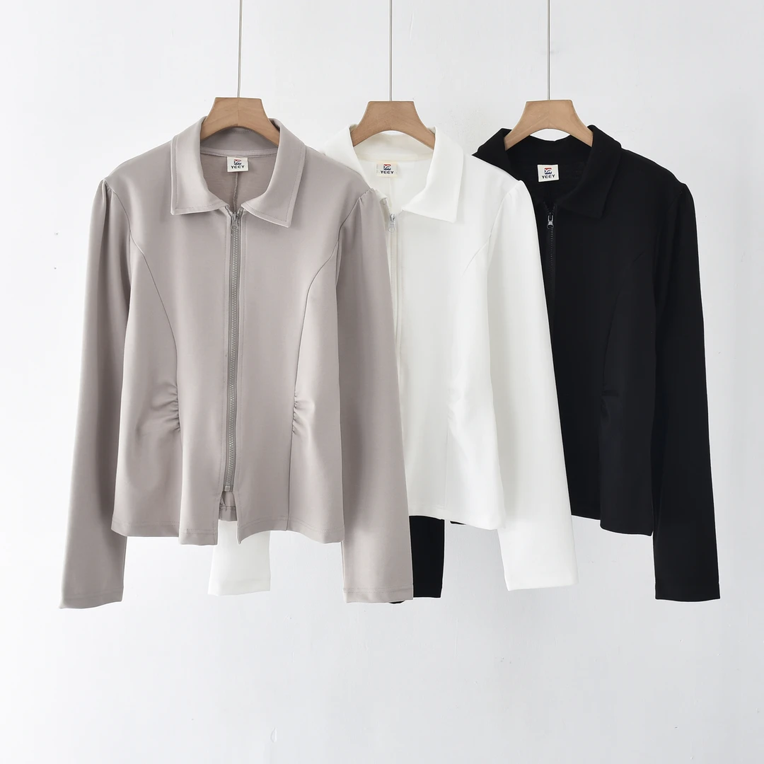 捏折防风休闲运动外套时尚长袖百搭小众修身7140