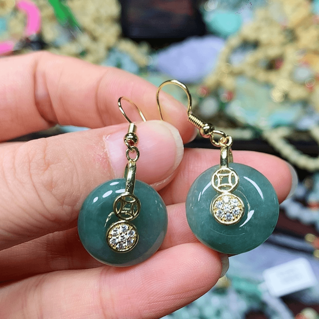 【闪购商品】翡翠耳饰未镶嵌f****3