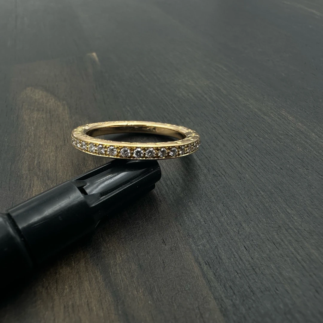 未使用 Chrome Hearts 克罗心 22k 白钻NTFL戒指