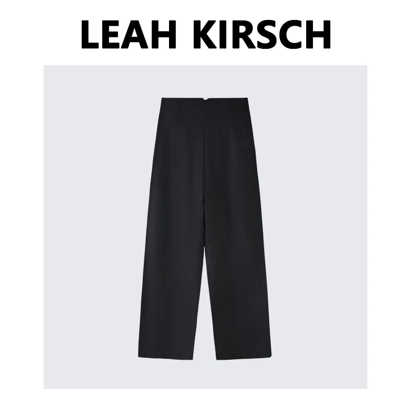 LEAH KIRSCH 大口袋美式阔腿工装裤女薄款宽松拖地裤 D23-5046