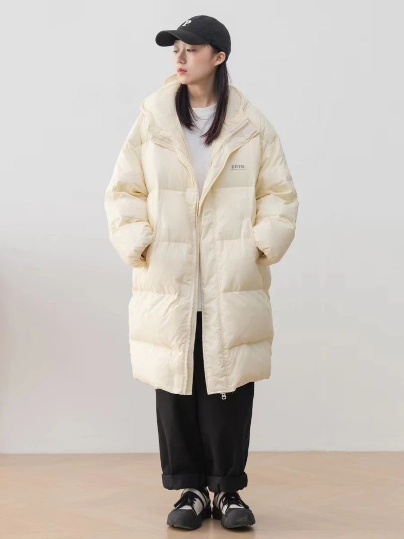 中长款连帽棉服女冬小个子情侣厚2025年新款宽松显瘦百搭男女