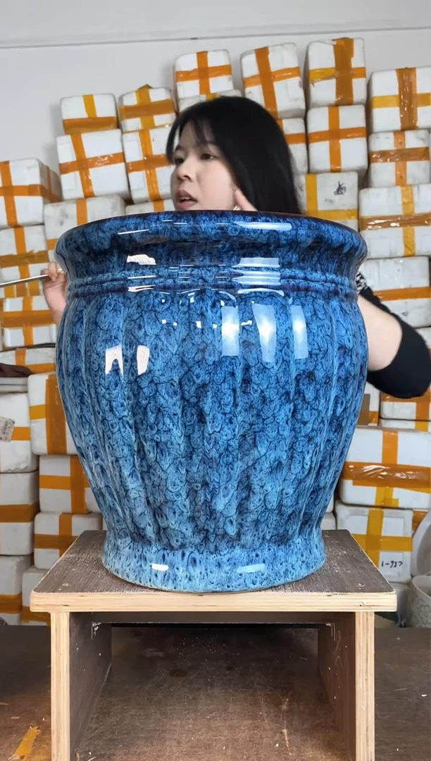 【闪购商品】陶瓷DHP  南瓜孔雀蓝中