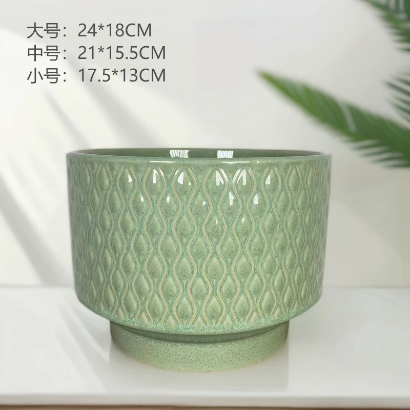 多肉花盆陶瓷花盆直播兰花花盆直播间现场直播卖货大花盆温馨