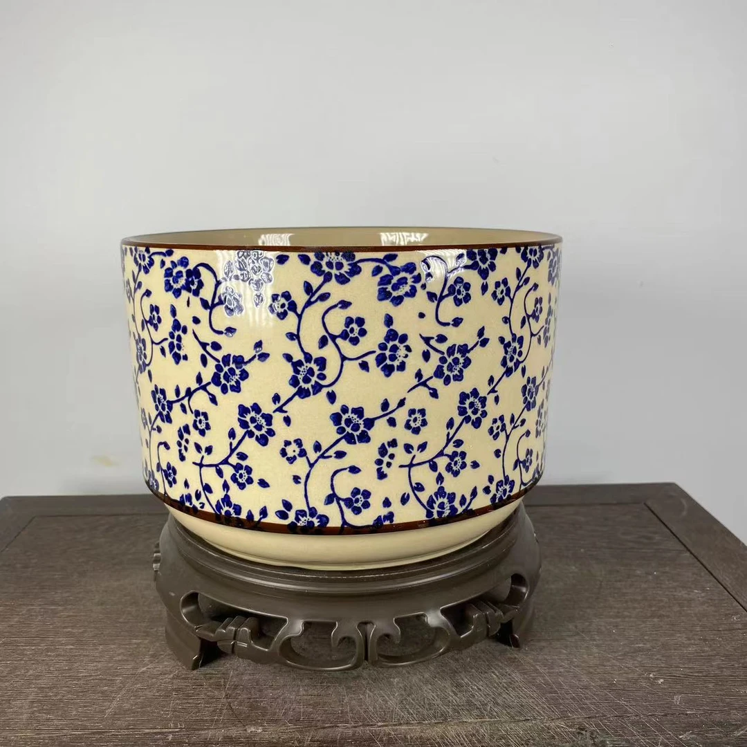 陶瓷花盆直播兰花花盆直播间现场直播卖货小花盆