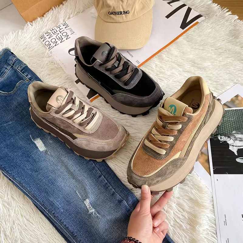 阿甘鞋女2023秋季新款老爹鞋时尚百搭韩版增高ins潮流休闲运动鞋