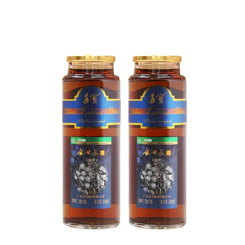 荔宝新鲜鲜果酿酒低度数11°余甘子酒微醺甜酒自酿果酒220毫升两瓶