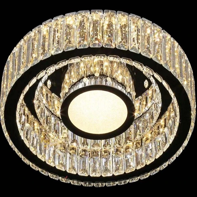 【丽煌灯饰】精致现代简约轻奢圆形水晶吸顶灯卧室吸顶灯家用吸顶灯