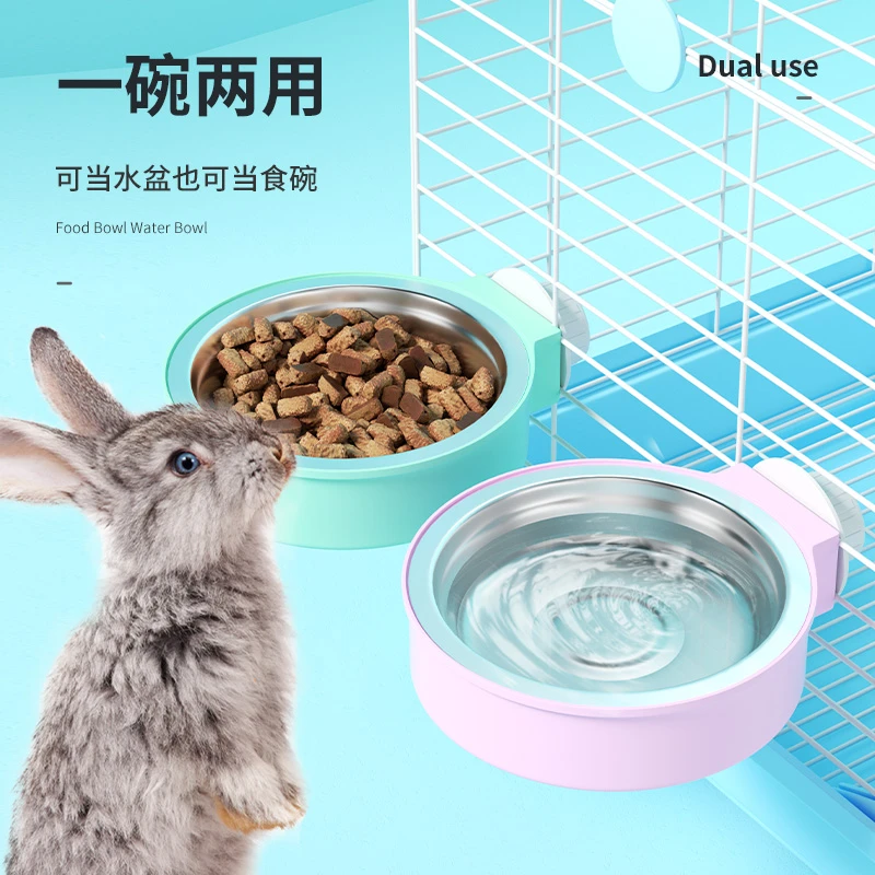 兔子食盒料盒悬挂式宠物食盆兔用防扒食槽喂食器龙猫草架猫碗用品