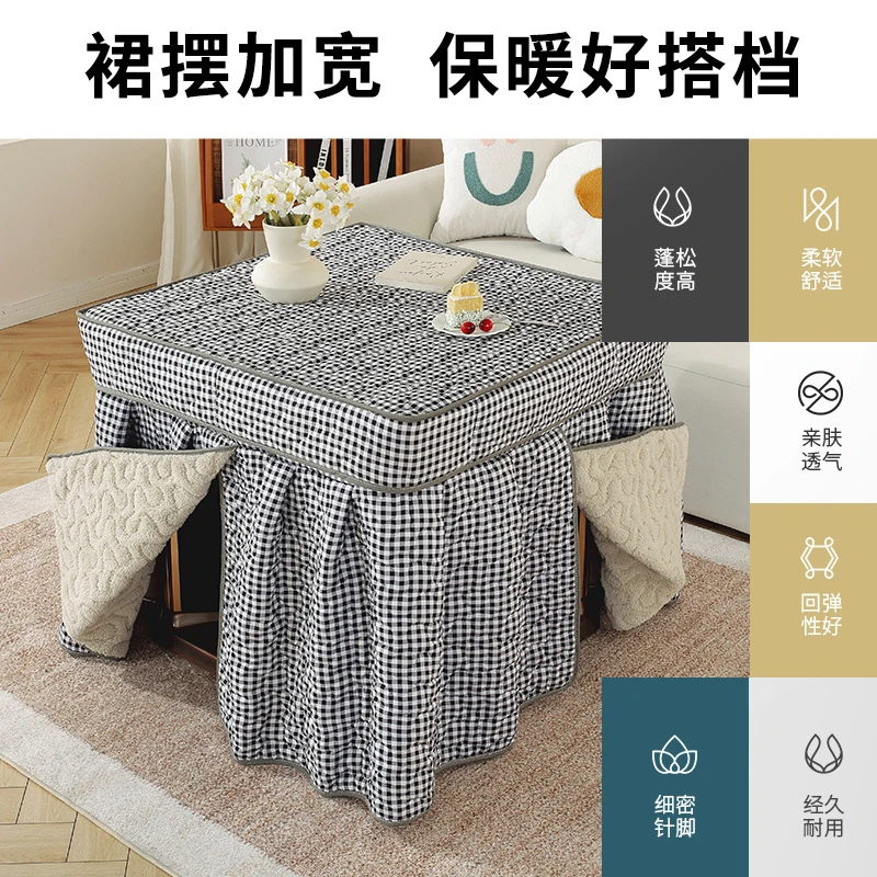 新款加厚电炉罩烤火罩被电烤炉罩子电暖炉套烤火架正方形桌布套罩