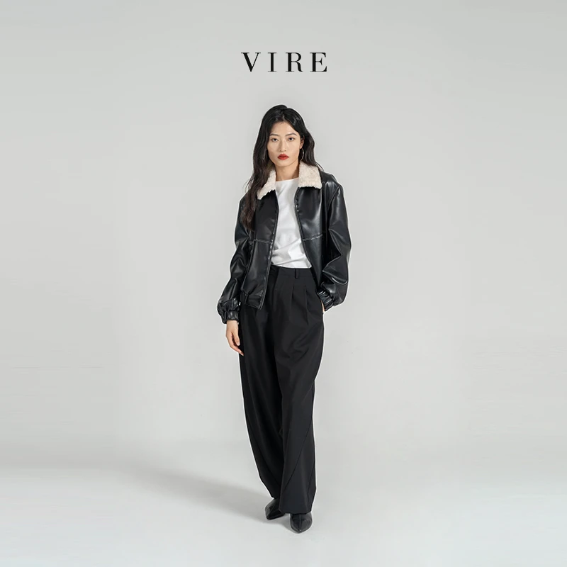 VIRE外套20032皮夹克女2024早秋新款短款外套上衣