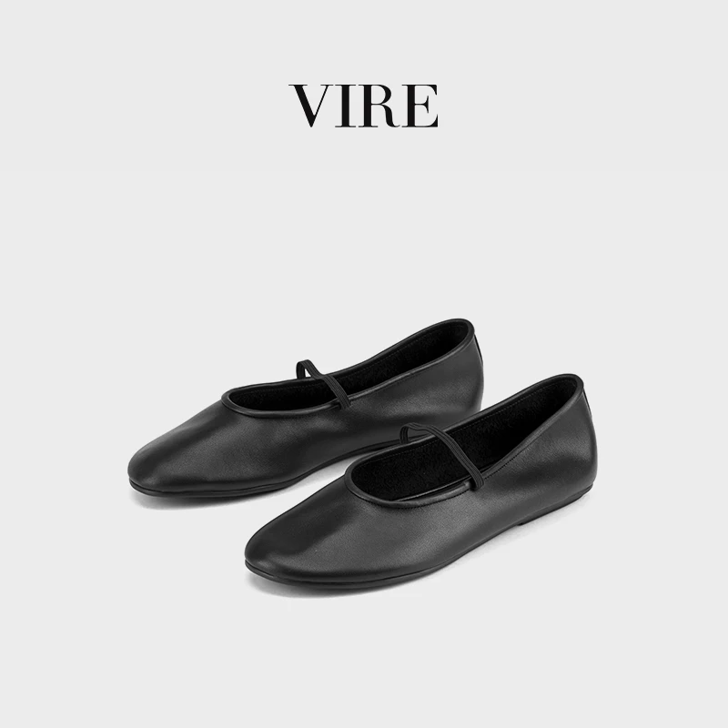 VIRE/26161新款百搭舒适低跟圆头单鞋