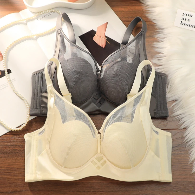 品黛芬性感内衣女超薄款大胸显小显瘦胸防下垂收副乳上托文胸罩