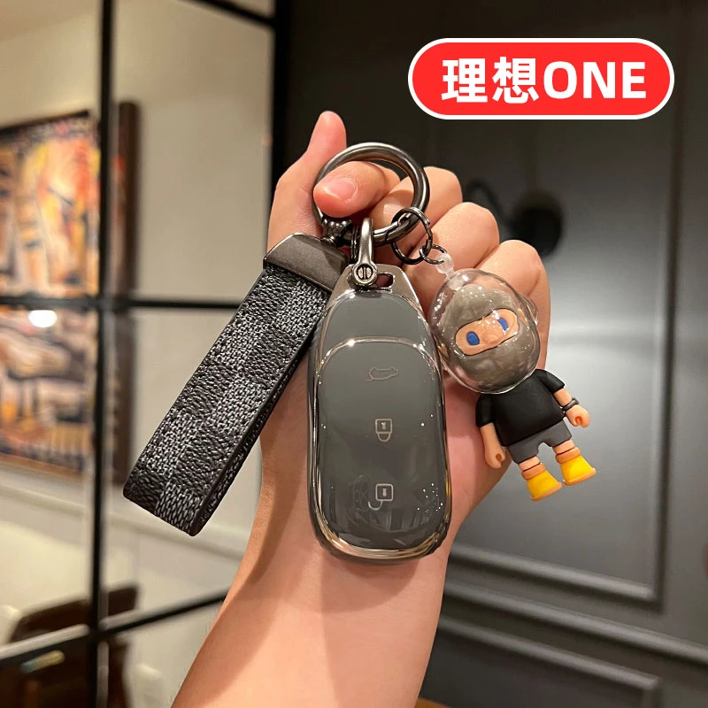 理想one专用汽车钥匙套男士女士可爱女高档全包壳扣卡通高端女款