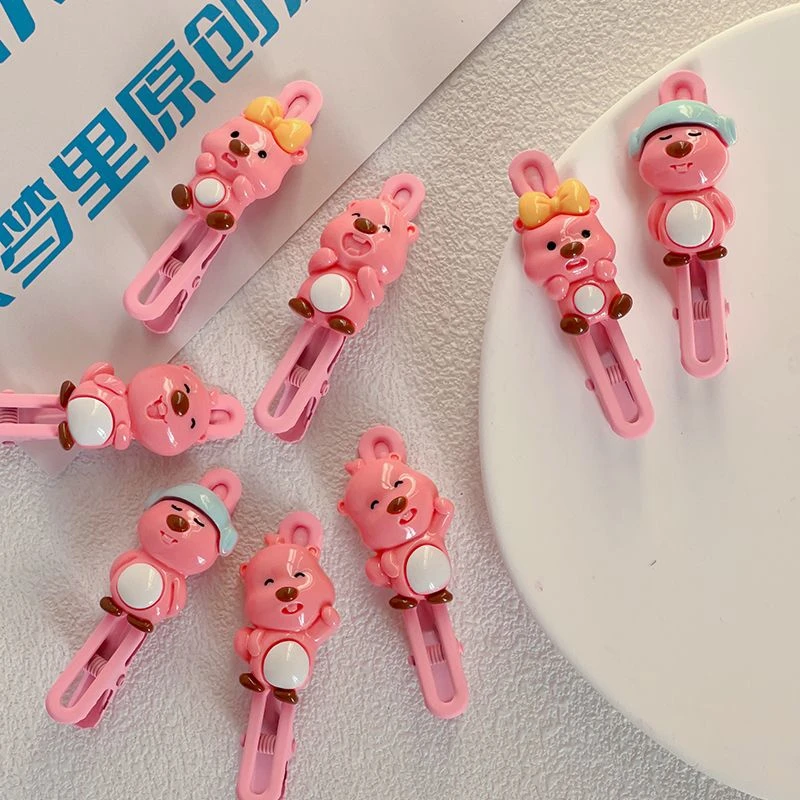 loopy小海狸夹子发饰发卡刘海发夹卡子边夹侧边可爱甜妹软妹头饰