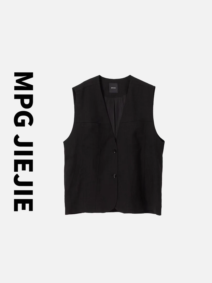 MPG JIEJIE【慵懒随意】25春夏复古款时尚个性百搭宽松潮流马甲