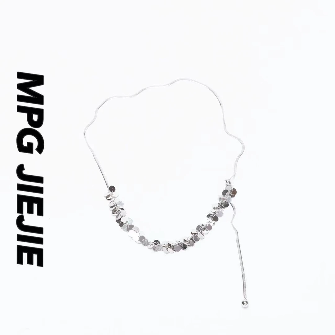 钛钢项链 MPGJIEJIE【璀璨流苏】2025早春轻奢小众百搭时尚气质银色