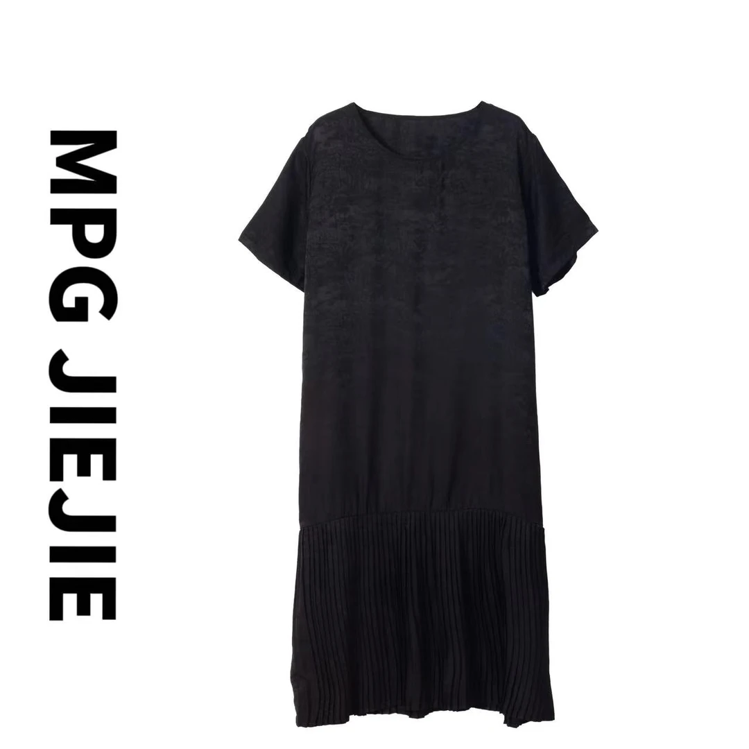 MPG JIEJIE【徐徐清风】25春夏大码连衣裙女装休闲气质黑色