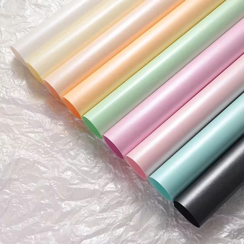 珠光雪梨纸防水内衬纸褶皱纸塑性礼品包装纸花店花艺用品