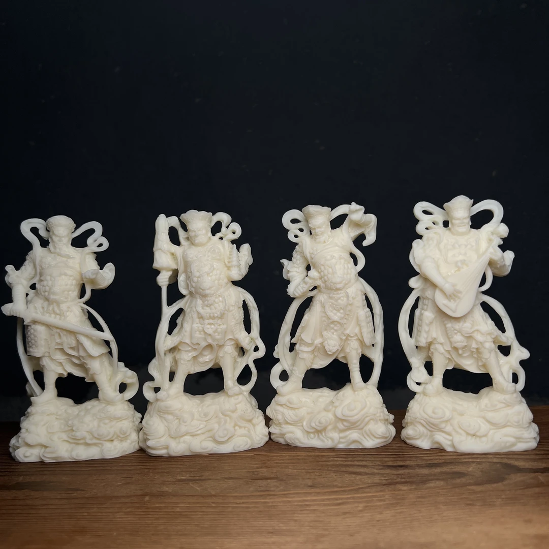 新品四大天王金刚木雕摆件家居创意摆设工艺品家装装饰神像