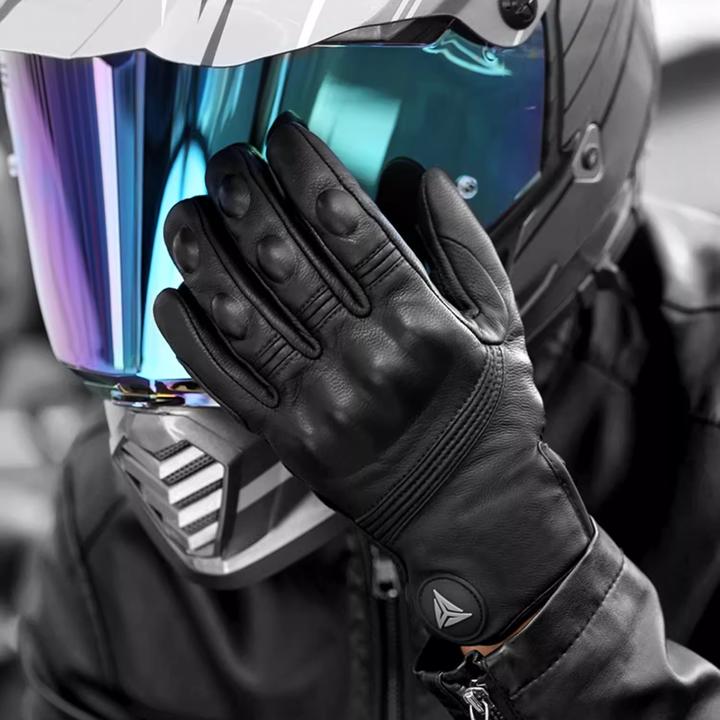 冬季摩托车手套真皮骑行电动车男女机车装备保暖防摔防风加绒全指