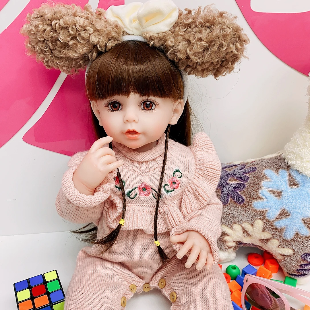 小布丁 全搪胶洗澡仿真重生娃娃陪伴玩具女孩礼物出口外贸
