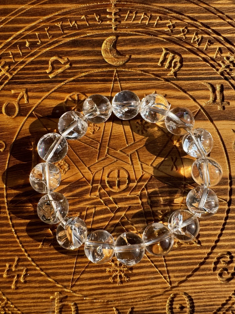 天然白阿赛水晶手链