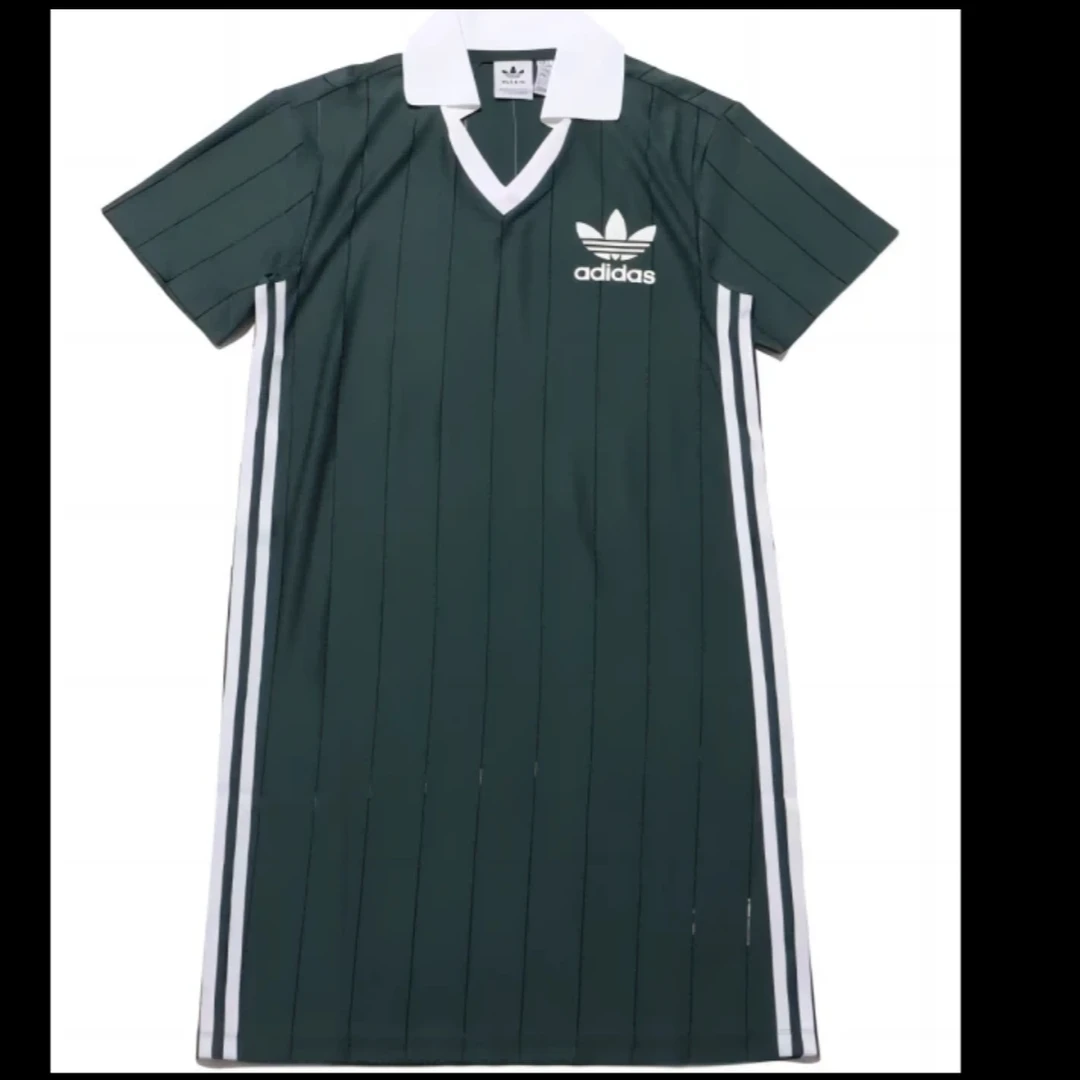 Adidas/阿迪三叶草休闲系列条纹绿色女款经典复古运动长裙IX5507