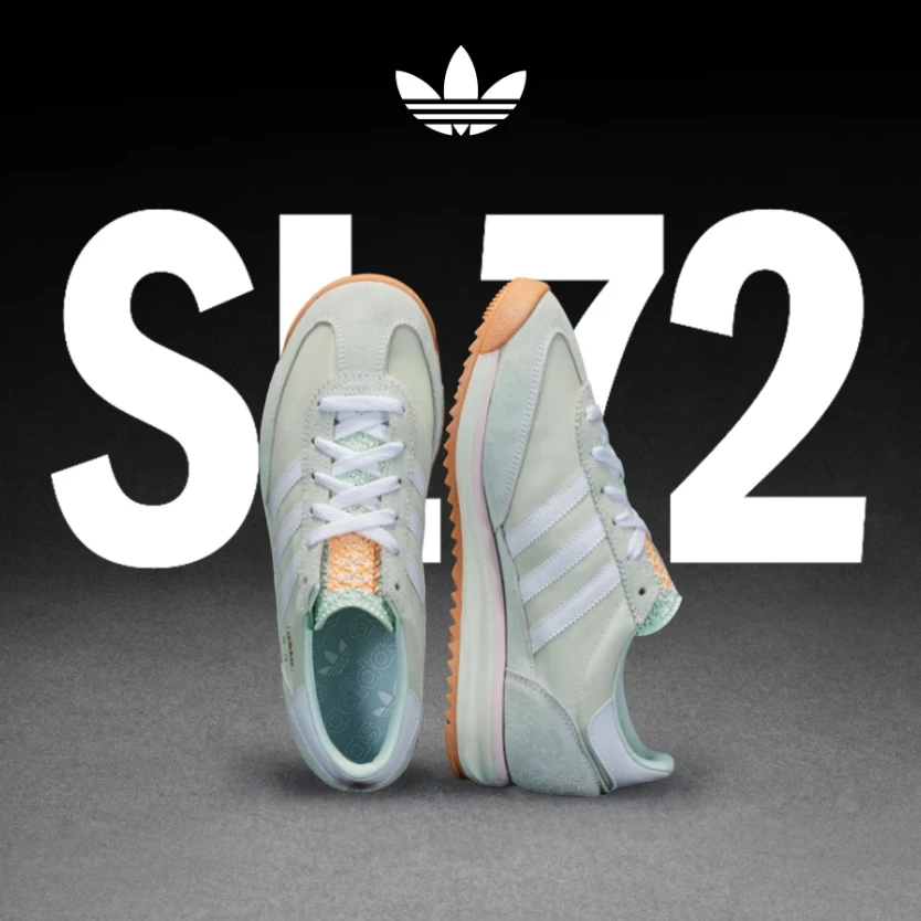 Adidas/阿迪三叶草SL 72秦舒培同款经典复古运动鞋「T头鞋」JI2499