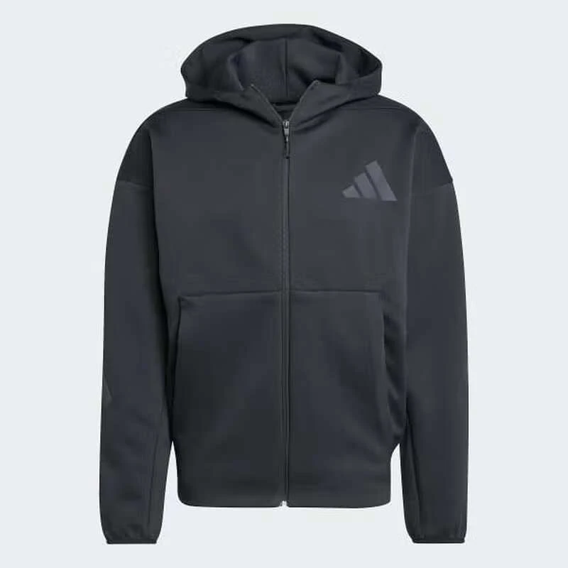 Adidas/阿迪达斯男子黑标制服亲肤柔软轻薄保暖连帽夹克JE7538