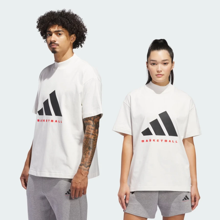 Adidas/阿迪达斯情侣款纯棉篮球运动短袖T恤JE3762