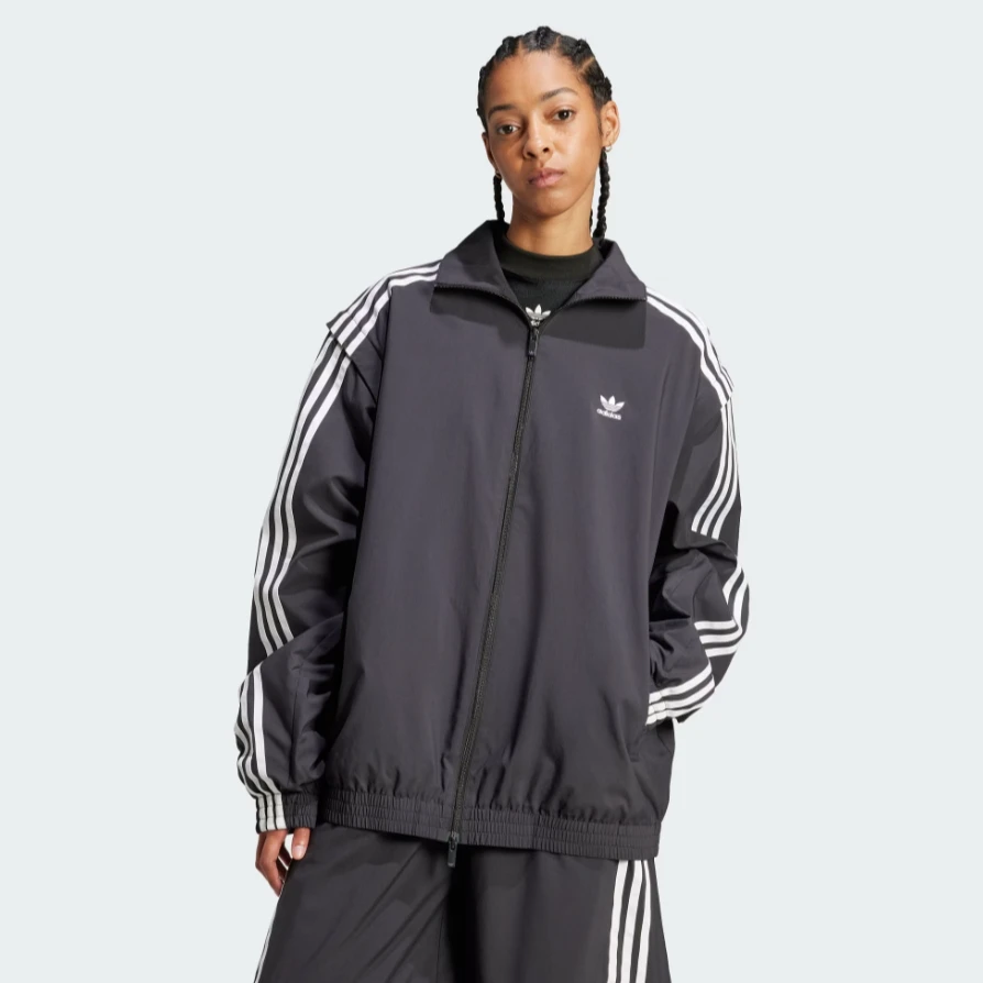 Adidas/阿迪三叶草休闲时尚系列夏季女款运动宽松夹克外套JM9251
