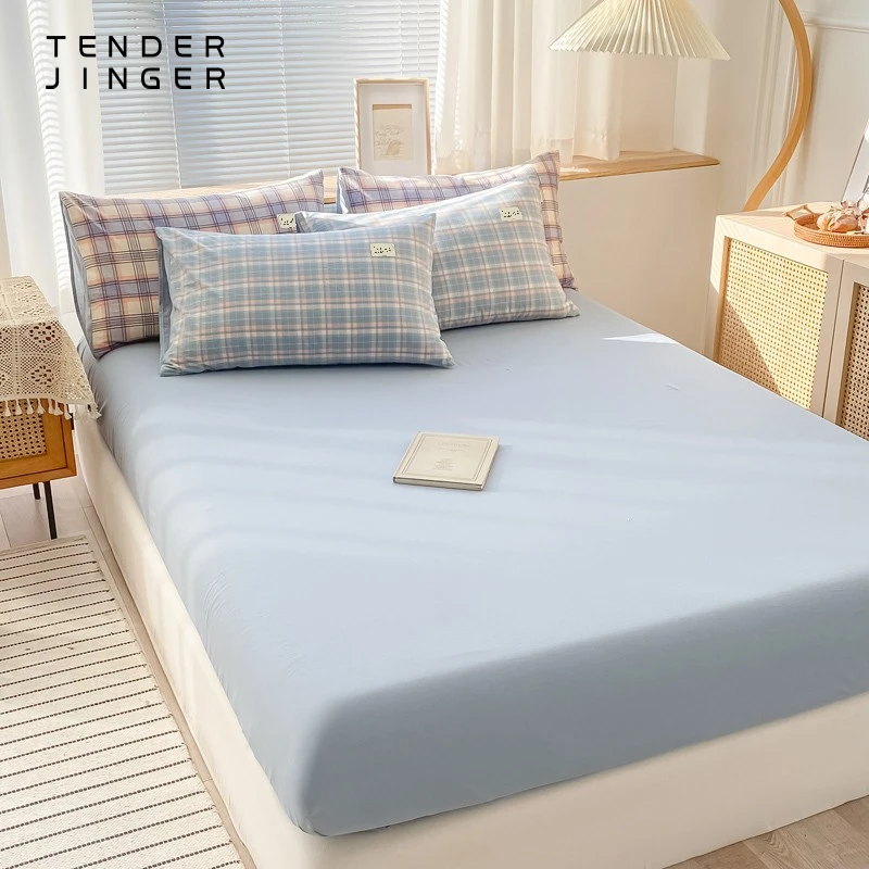 Tender Jinger水洗棉全棉单品枕套单品床笠