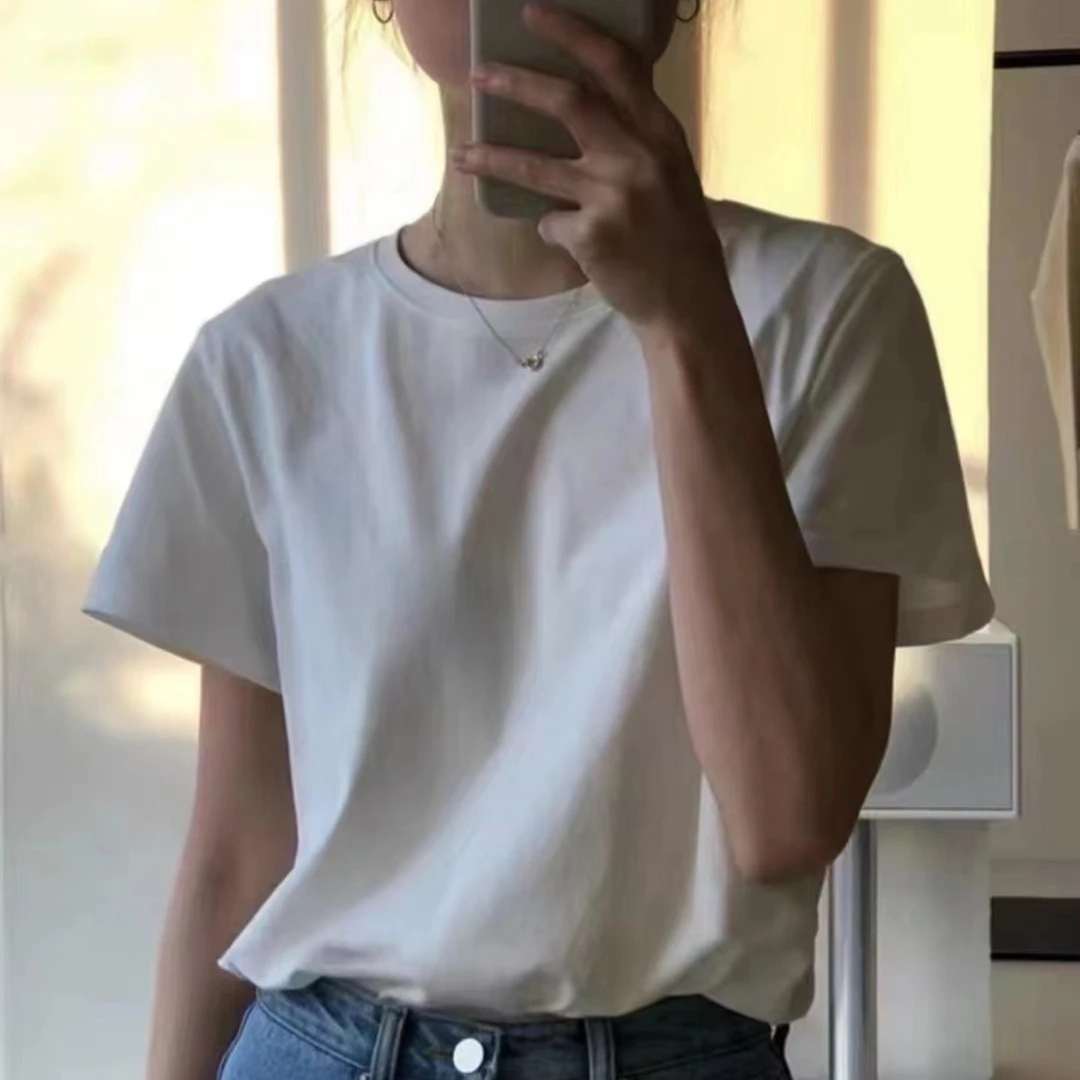 DA KUN-百搭之王 纯色圆领纯棉短袖T恤