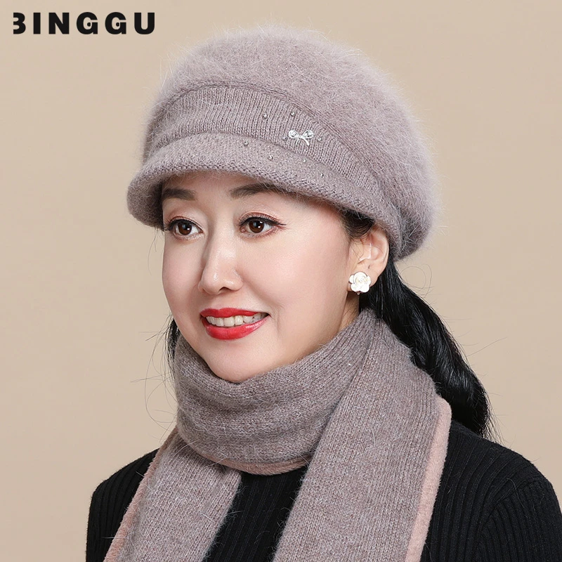 冰古中老年人妈妈帽子女冬季保暖老人奶奶秋冬天老太太针织毛线帽
