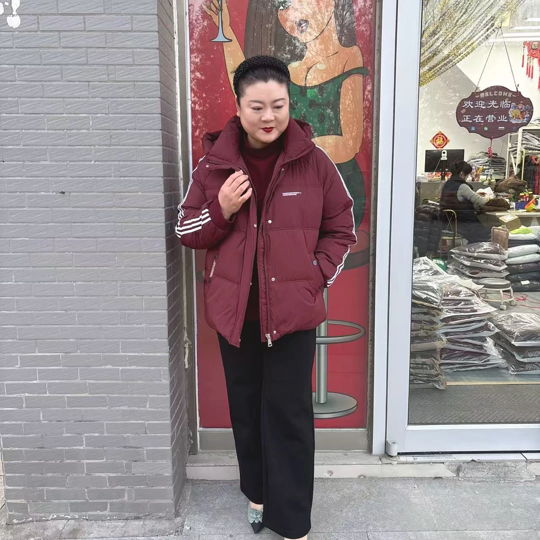 肥大码加大加肥休闲羽绒服24B107款