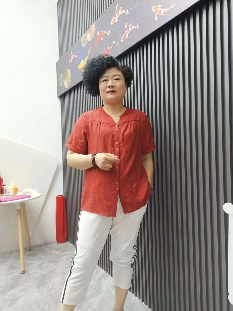 肥大码加大加肥妈妈款夏季短袖24A131款