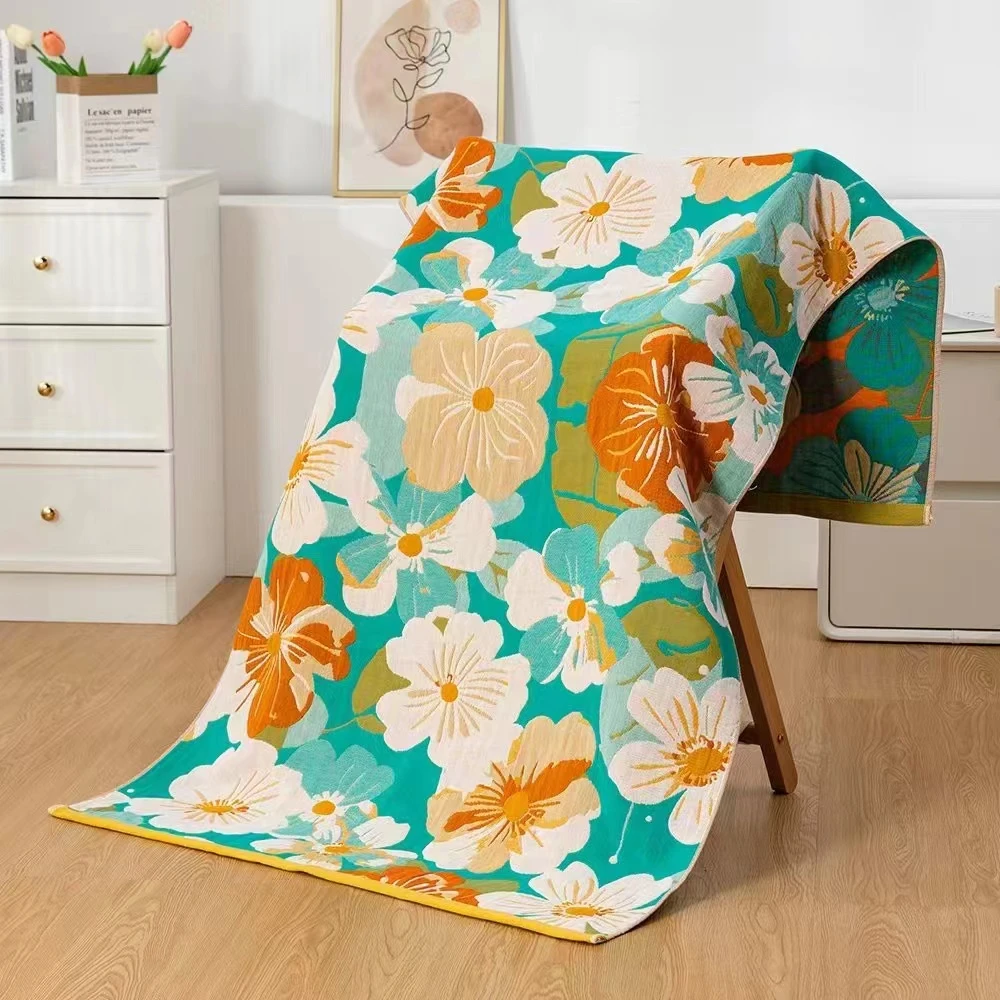 春意系列纯棉浴巾柔软亲肤成人吸水加大家用透气多功能薄款加厚