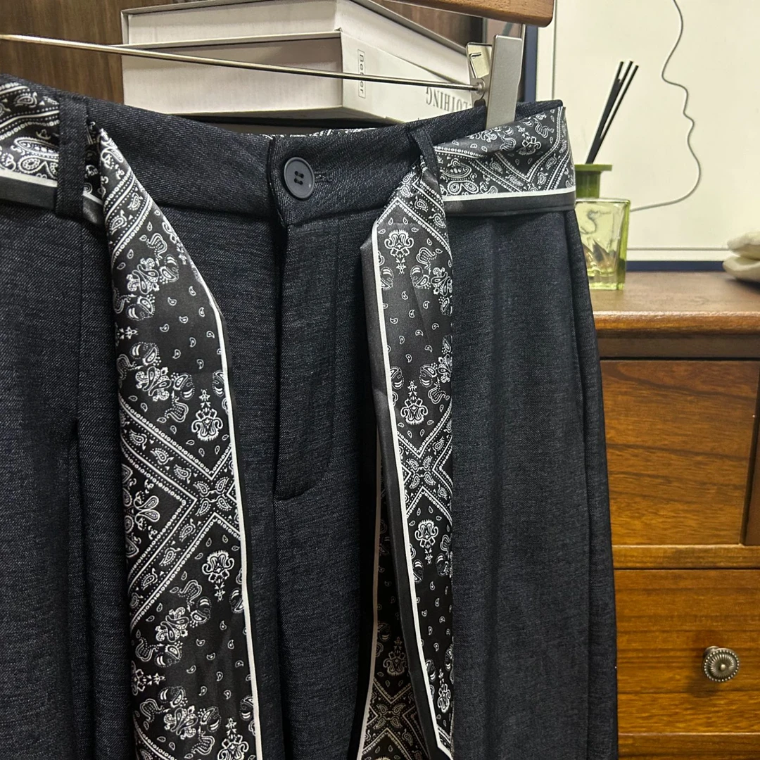 南油定制超柔软加厚加银狐绒休闲阔腿裤百搭女士宽松时尚设计师