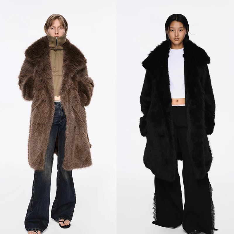 RARELY ALIKE 设计师品牌CLV概念店 中长四袋麂 皮 绒皮 大衣