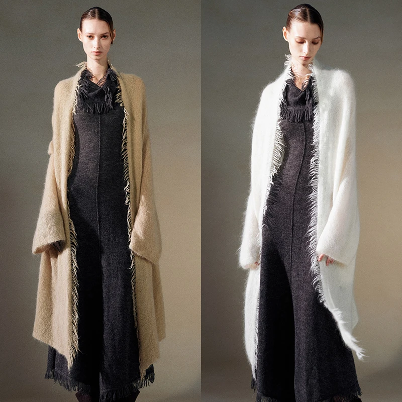 CIRCULATION循环 设计师品牌 CLV概念店 马海毛流苏拉毛针织外套