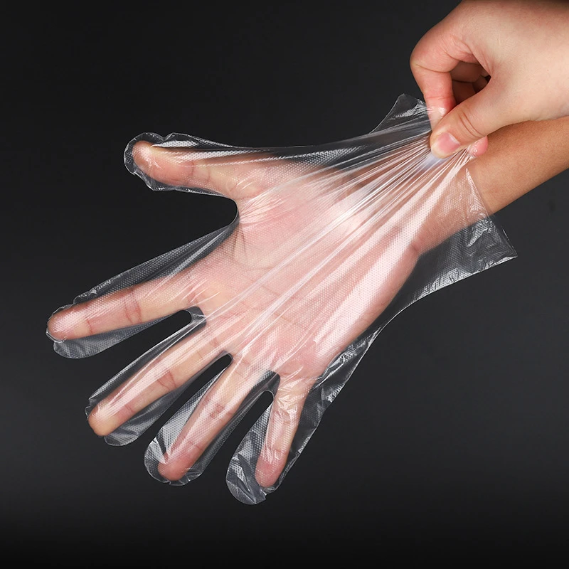 【一次性手套100只】食品餐饮烘焙塑料透明加厚pe手套