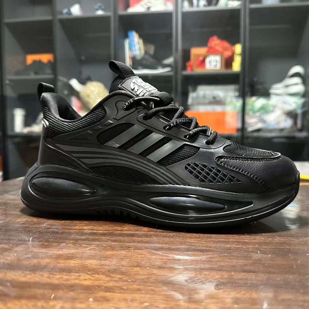 冬季加厚气垫爆米花跑鞋男士时尚休闲百搭夏季透气潮流潮鞋舒适