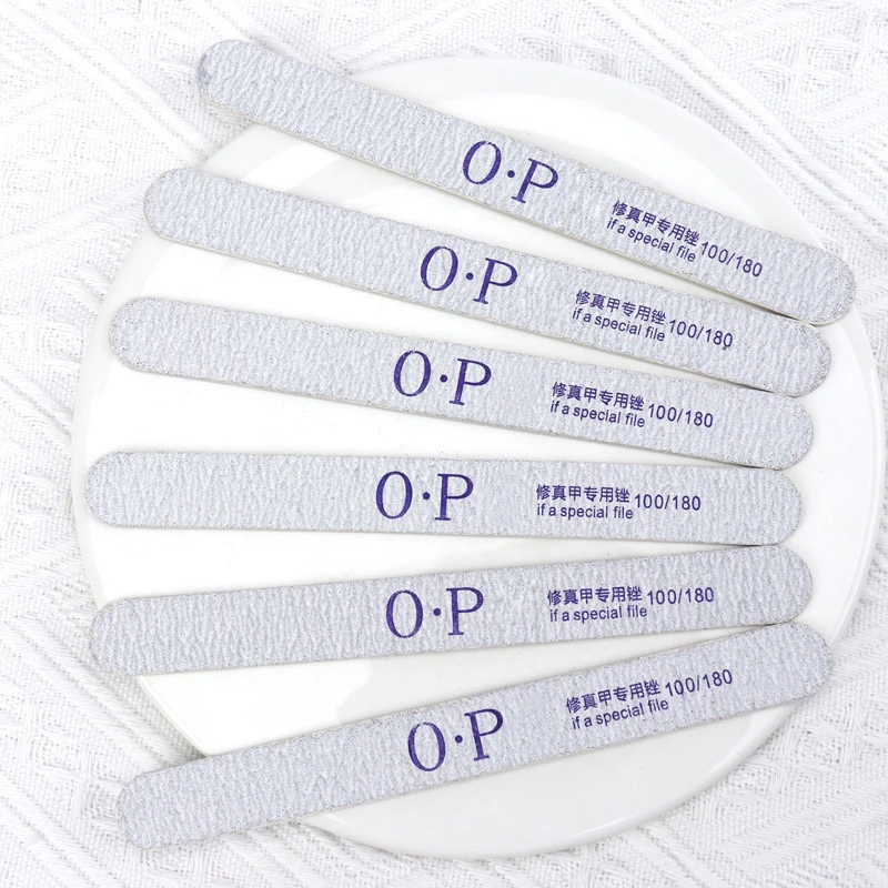 木片锉美甲超薄打磨工具100/180甲面磨砂修型刻磨真甲指甲锉双面