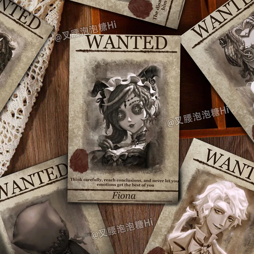 54张复古风第五人格贴纸精致第五人格传单贴画diy手机壳手账防水