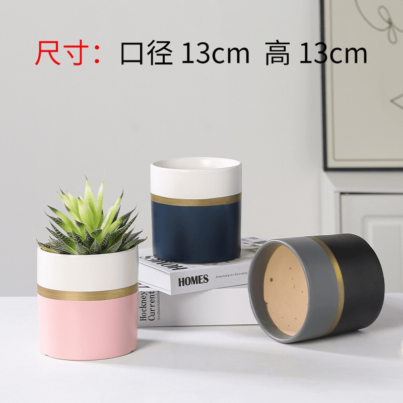 浮力精品白陶花盆，颜色随机