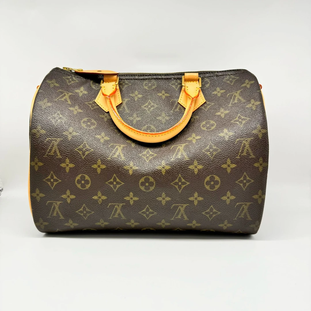 95新 LouisVuitton/路易威登 老花speedy30/女士单肩斜挎包